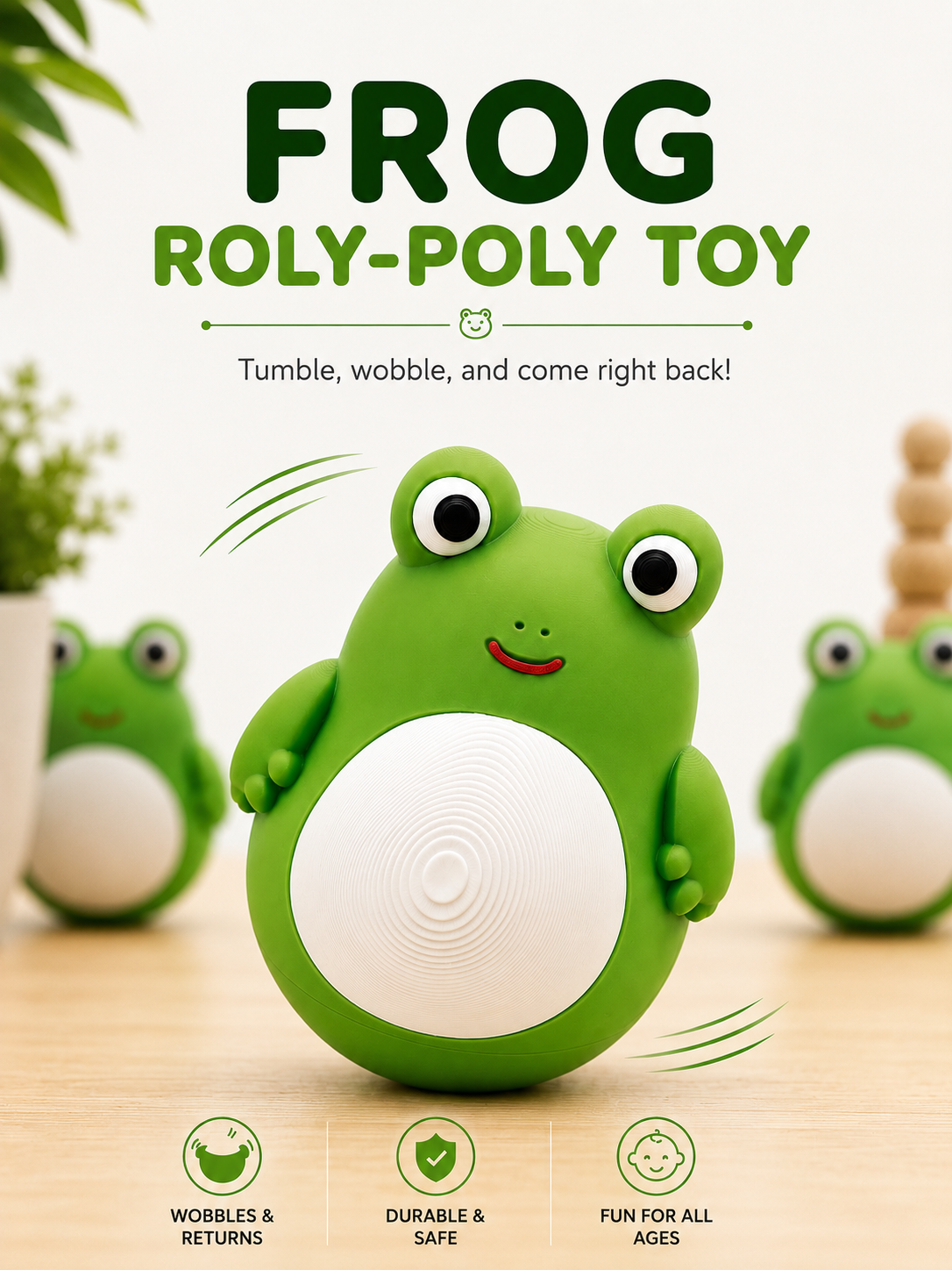FROG ROLY-POLY TOY